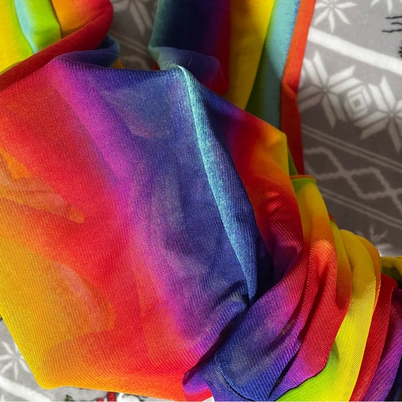 STRAPLESS RAINBOW JUMPSUIT ROMPER FASHION NOVA - Picture 5 of 8